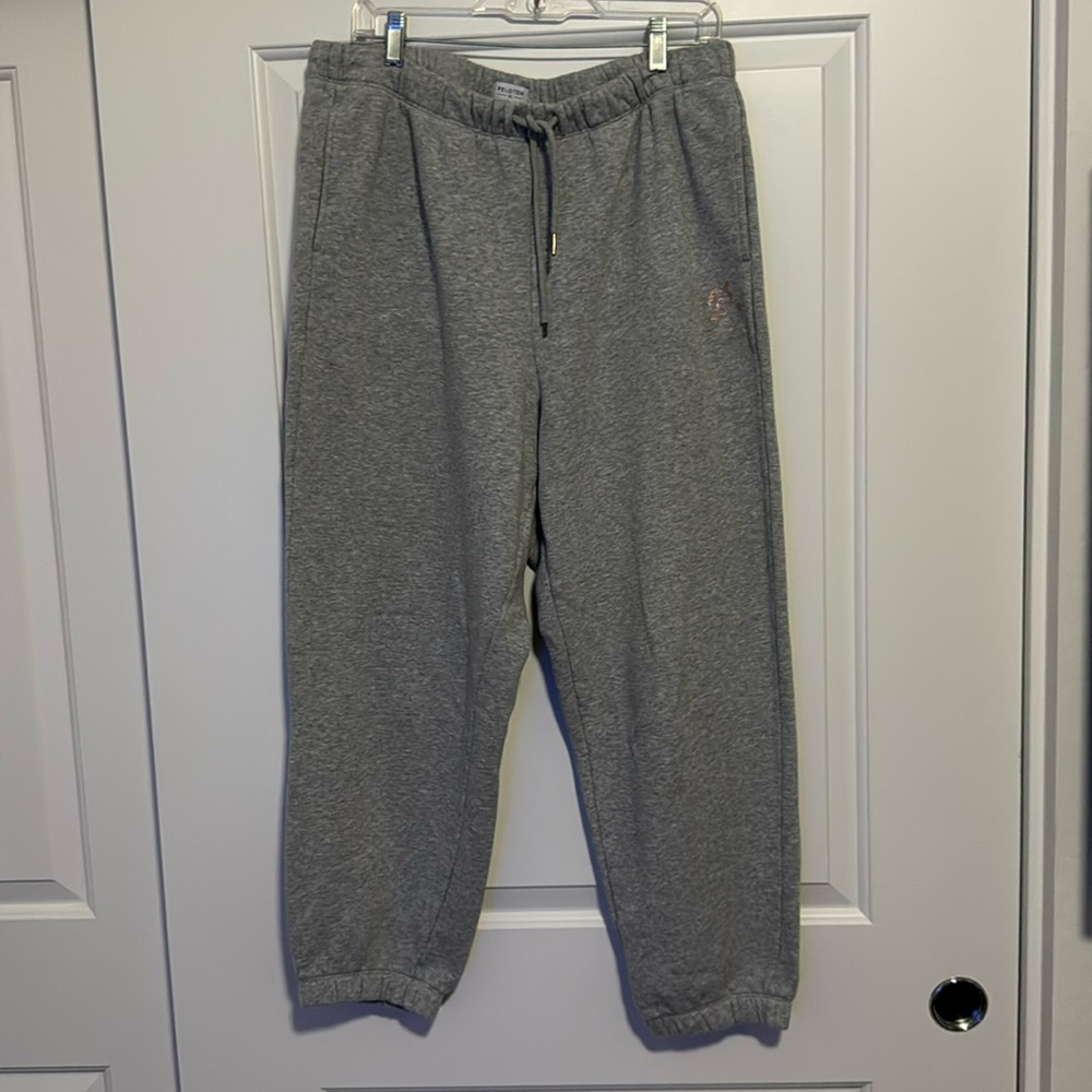 Peloton Gray Track Joggers - Drawstring Waist
